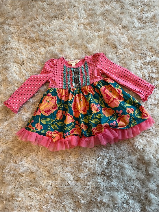 Matilda Jane Other - Matilda Jane Little Missy Polka Dot Floral Dress Size 3-6 M Once Upon a Time